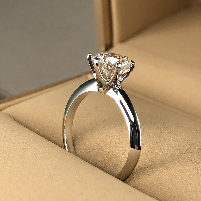 Women's 3 Carat Moissanite Engagement Ring, Boho Style